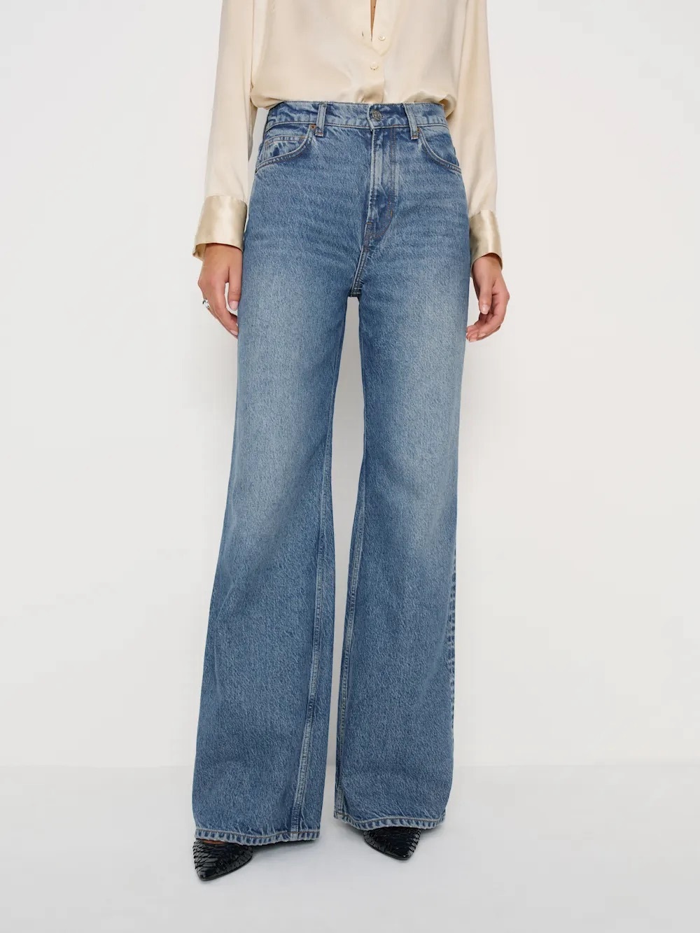 Reformation Cary High Rise Slouchy Wide Leg Jeans